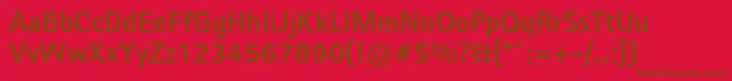 Agfarotissansserifextrabold Font – Brown Fonts on Red Background