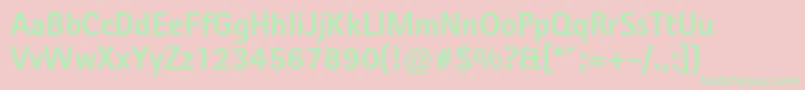 Agfarotissansserifextrabold Font – Green Fonts on Pink Background