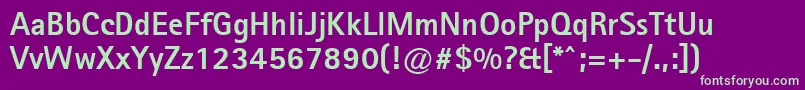 Czcionka Agfarotissansserifextrabold – zielone czcionki na fioletowym tle