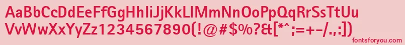 Agfarotissansserifextrabold Font – Red Fonts on Pink Background