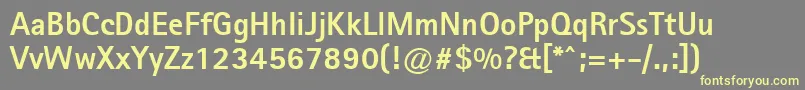 Шрифт Agfarotissansserifextrabold – жёлтые шрифты на сером фоне