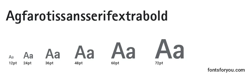 sizes of agfarotissansserifextrabold font, agfarotissansserifextrabold sizes