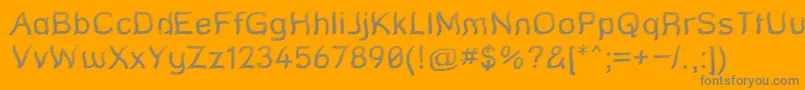 StreetQuaked Font – Gray Fonts on Orange Background