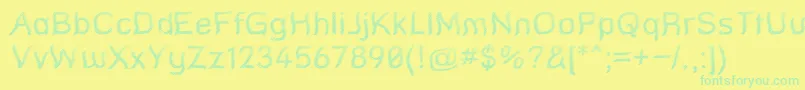 fuente StreetQuaked – Fuentes Verdes Sobre Fondo Amarillo