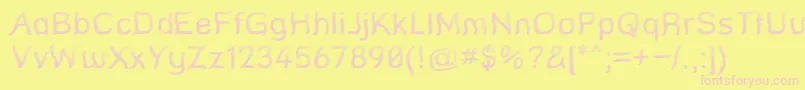 StreetQuaked Font – Pink Fonts on Yellow Background