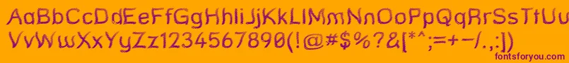 StreetQuaked Font – Purple Fonts on Orange Background