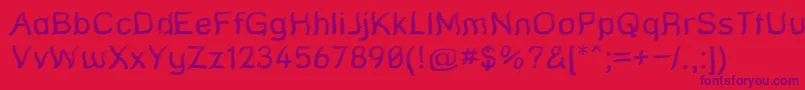 StreetQuaked Font – Purple Fonts on Red Background