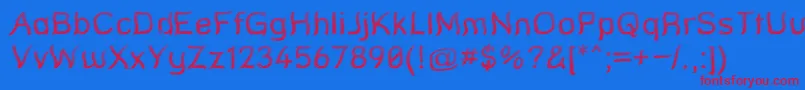 StreetQuaked Font – Red Fonts on Blue Background