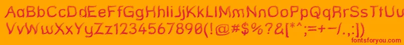 StreetQuaked Font – Red Fonts on Orange Background