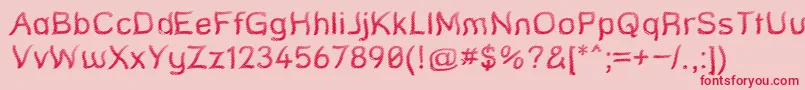 StreetQuaked Font – Red Fonts on Pink Background