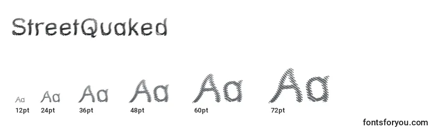 StreetQuaked Font Sizes