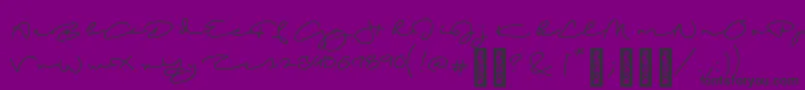 BeachscriptRegular-Schriftart – Schwarze Schriften auf violettem Hintergrund