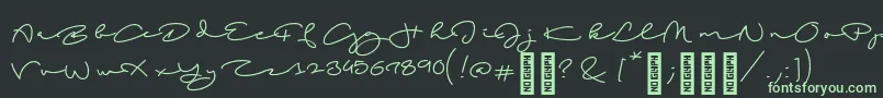 Шрифт BeachscriptRegular – зелёные шрифты на чёрном фоне