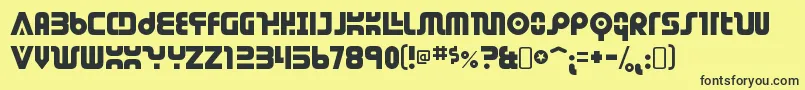 DendriticvoltageRegular Font – Black Fonts on Yellow Background