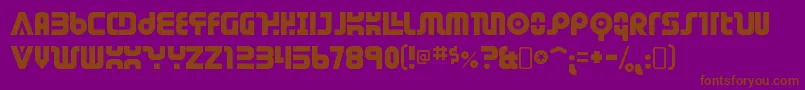 DendriticvoltageRegular-fontti – ruskeat fontit violetilla taustalla