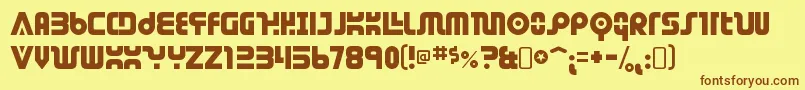 Шрифт DendriticvoltageRegular – коричневые шрифты на жёлтом фоне