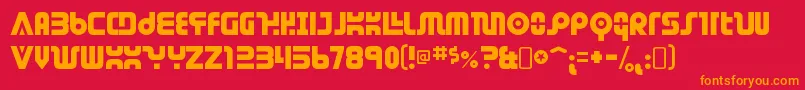 DendriticvoltageRegular Font – Orange Fonts on Red Background