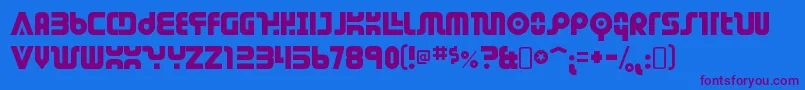 Police DendriticvoltageRegular – polices violettes sur fond bleu