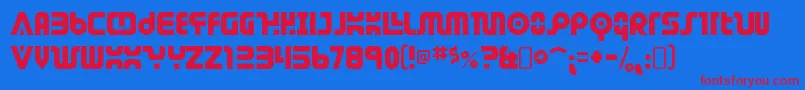 DendriticvoltageRegular Font – Red Fonts on Blue Background