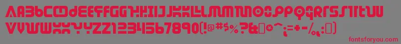 フォントDendriticvoltageRegular – 赤い文字の灰色の背景