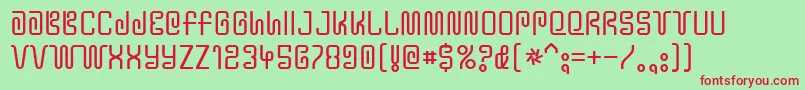 Y2kbug Font – Red Fonts on Green Background
