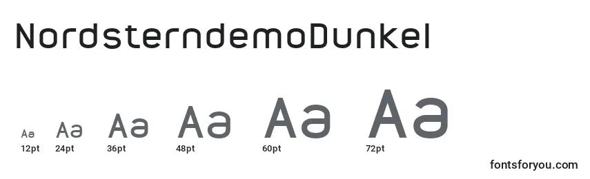 Размеры шрифта NordsterndemoDunkel