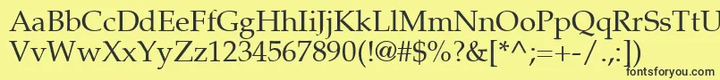 Шрифт Palton – чёрные шрифты на жёлтом фоне