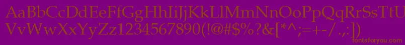 Шрифт Palton – коричневые шрифты на фиолетовом фоне