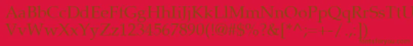 フォントPalton – 赤い背景に茶色の文字
