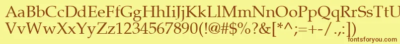 Palton-fontti – ruskeat fontit keltaisella taustalla