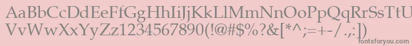 フォントPalton – ピンクの背景に灰色の文字