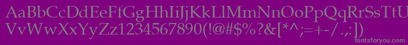 フォントPalton – 紫の背景に灰色の文字