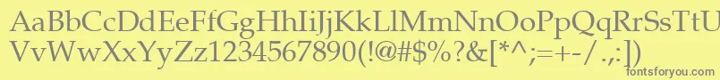 フォントPalton – 黄色の背景に灰色の文字