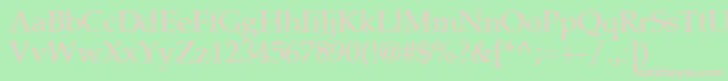 フォントPalton – 緑の背景にピンクのフォント