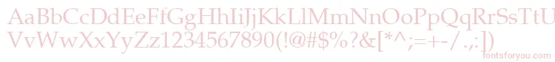 フォントPalton – 白い背景にピンクのフォント