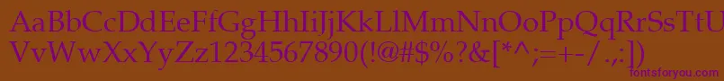 Шрифт Palton – фиолетовые шрифты на коричневом фоне