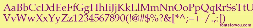 Шрифт Palton – фиолетовые шрифты на жёлтом фоне