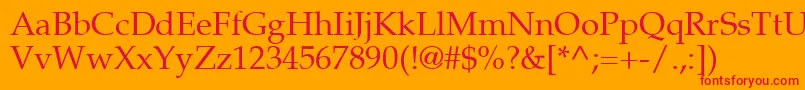フォントPalton – オレンジの背景に赤い文字