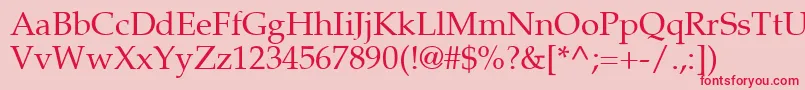 フォントPalton – ピンクの背景に赤い文字