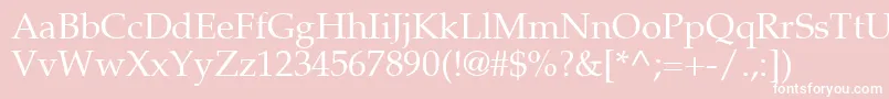 Palton-Schriftart – Weiße Schriften auf rosa Hintergrund