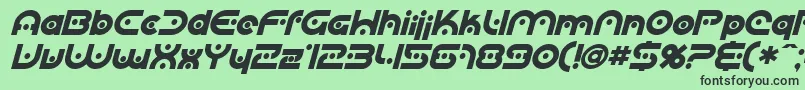 SfplanetaryorbiterBoldital Font – Black Fonts on Green Background