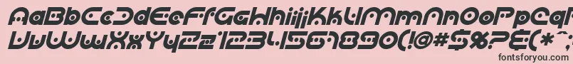 SfplanetaryorbiterBoldital Font – Black Fonts on Pink Background