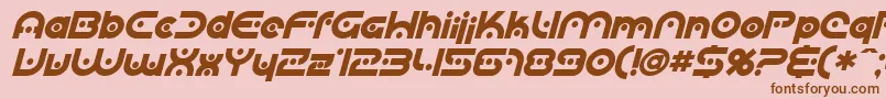 SfplanetaryorbiterBoldital Font – Brown Fonts on Pink Background