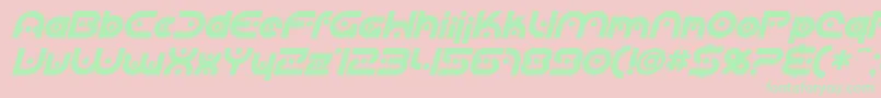 SfplanetaryorbiterBoldital Font – Green Fonts on Pink Background
