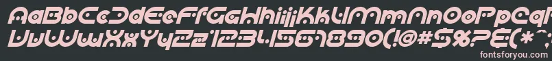 SfplanetaryorbiterBoldital Font – Pink Fonts on Black Background