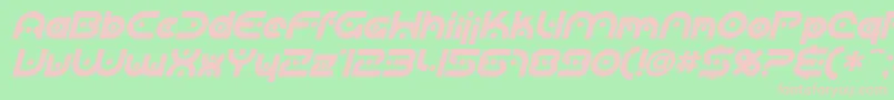 SfplanetaryorbiterBoldital Font – Pink Fonts on Green Background