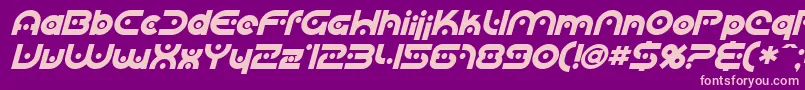 SfplanetaryorbiterBoldital Font – Pink Fonts on Purple Background