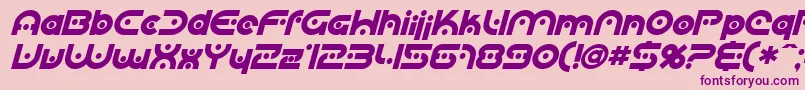 SfplanetaryorbiterBoldital Font – Purple Fonts on Pink Background