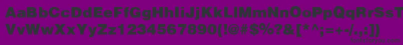 フォントHalvorsonBlakSemibld – 紫の背景に黒い文字