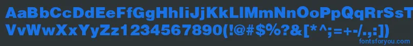 HalvorsonBlakSemibld Font – Blue Fonts on Black Background